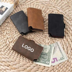 Cowhide Aluminum Wallet Clip