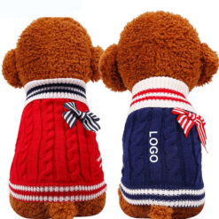 Small Dog Christmas Striped Sweater