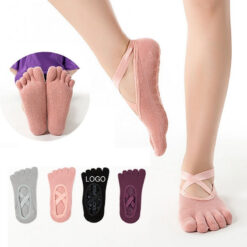 Yoga Cross Strap Five Finger Socks