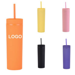 16OZ Straight Cup with Straw