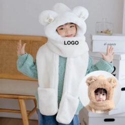 Children's Bear Hat Scarf Gloves
