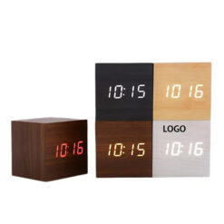 Wooden Voice-activated Digital Alarm Clock