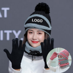 Warm Knitted Hat Cycling Ear Protector Neck Protector Set