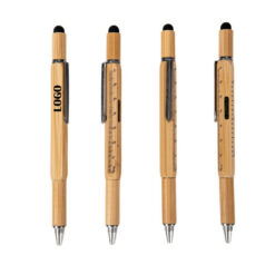 6 1 Bamboo Pen With Level Ruler Slot Screwdriver