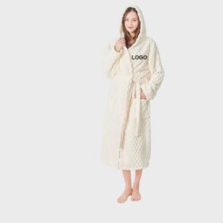 Women Hooded Soft Robe