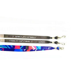 3/4'' Flat Sublimation Printed J Hook Polyester Lanyard