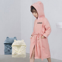 Long Sleeve Children's Hooded Bathrobe