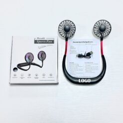 Rechargeable USB Hands-Free Mini Face Cooling Double Headed Rotatable Small Fan