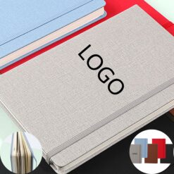 Denim Textured Leather Lace-up Notebooks