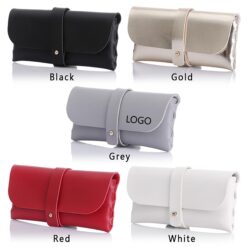 Portable Leather Eyeglass Case