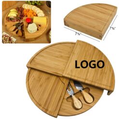 Round Foldable Cheese Board Set