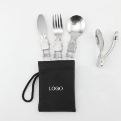 Stainless Steel 3 Piece Folding Camping Picnic Set