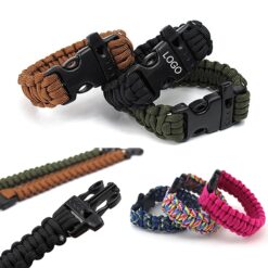 Outdoor Camping Emergency Bracelet with Whistle