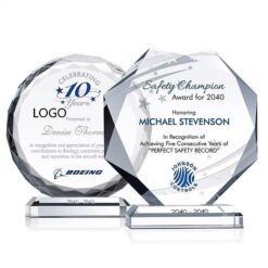 High End Atmospheric Crystal Trophy