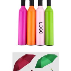 Wine Bottle Shaped Foldable Windproof Umbrella
