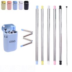 Stainless Steel Folding Straw Set