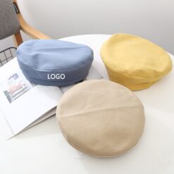 Versatile Solid Color Octagonal Hat