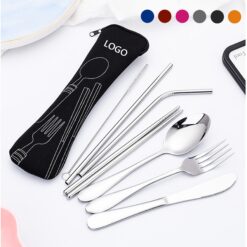 7pcs Stainless Steel Portable Cutlery Set